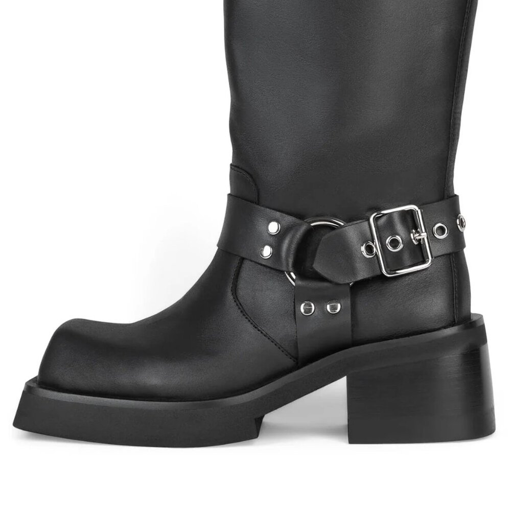 Corrupt Platform Moto Boot Square Toe
